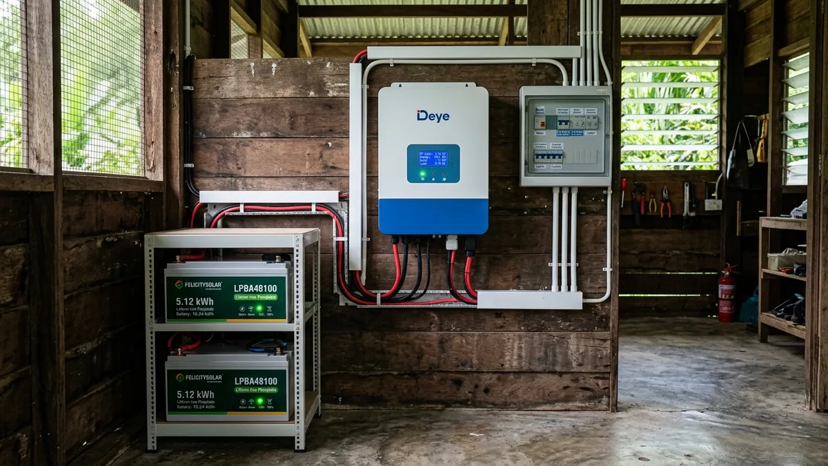 Autonomous Solar Microgrid and LiFePO4 Battery Setup