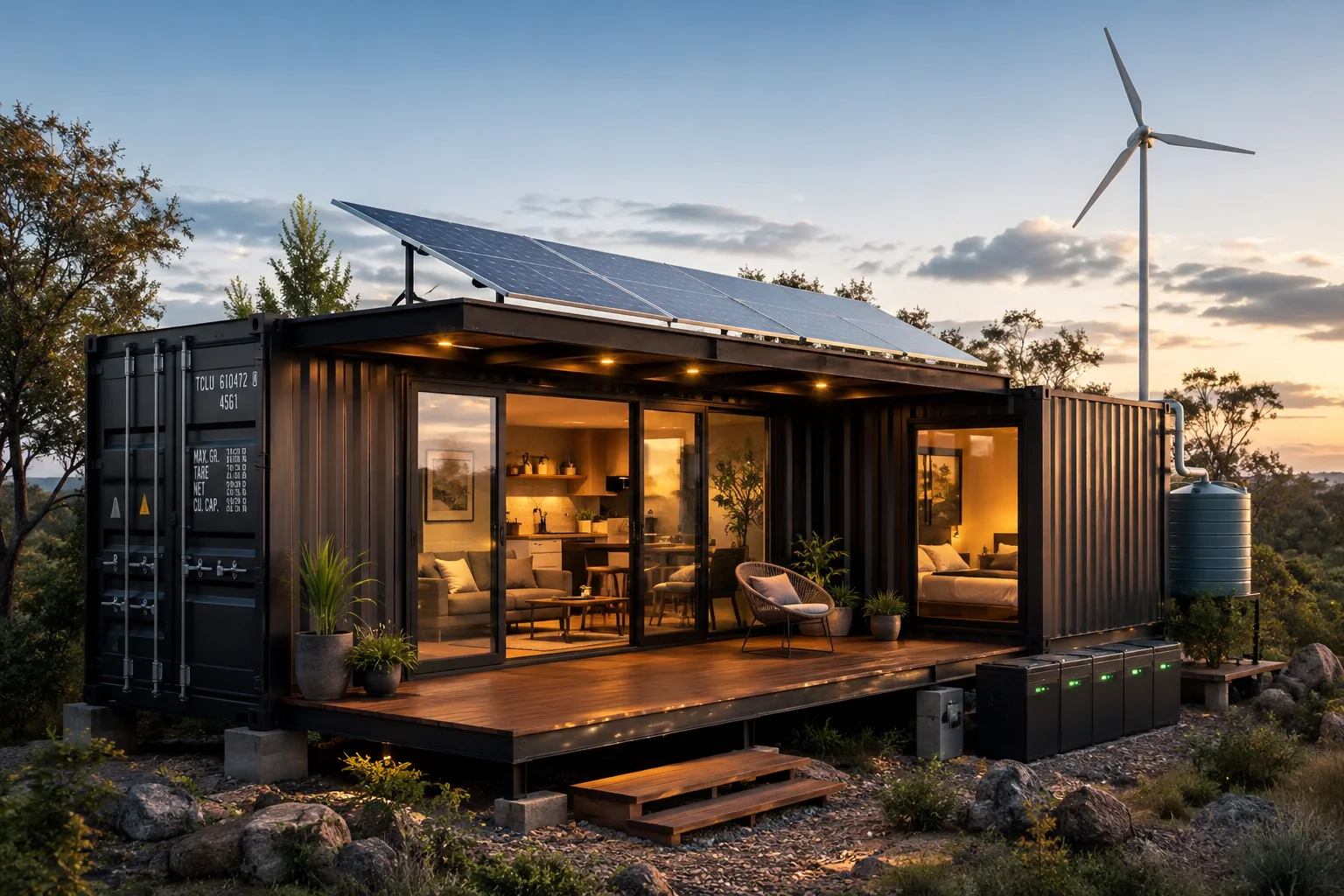 Container hybrid off-grid home in Malaysia