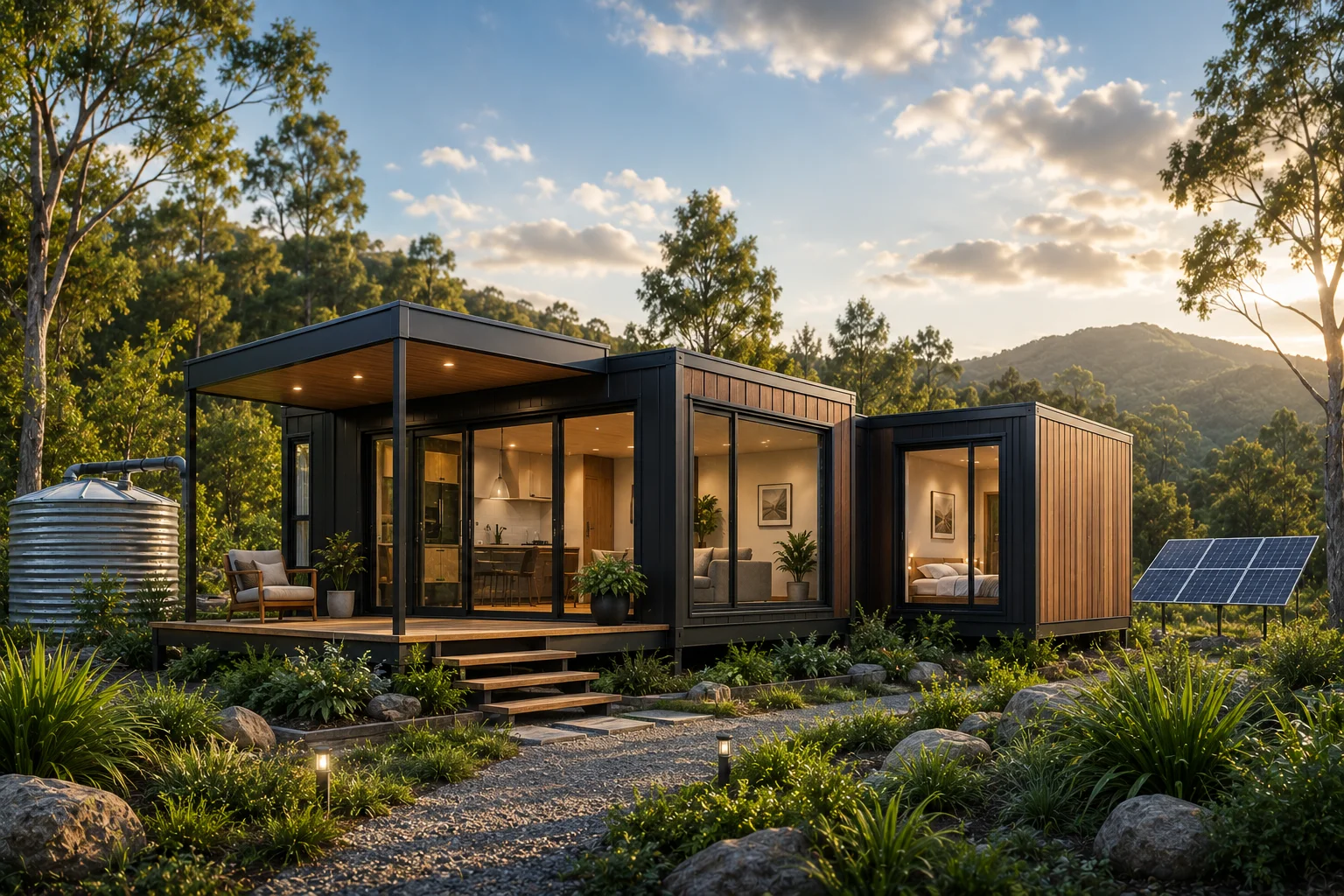 Modular steel frame off-grid home in Malaysia